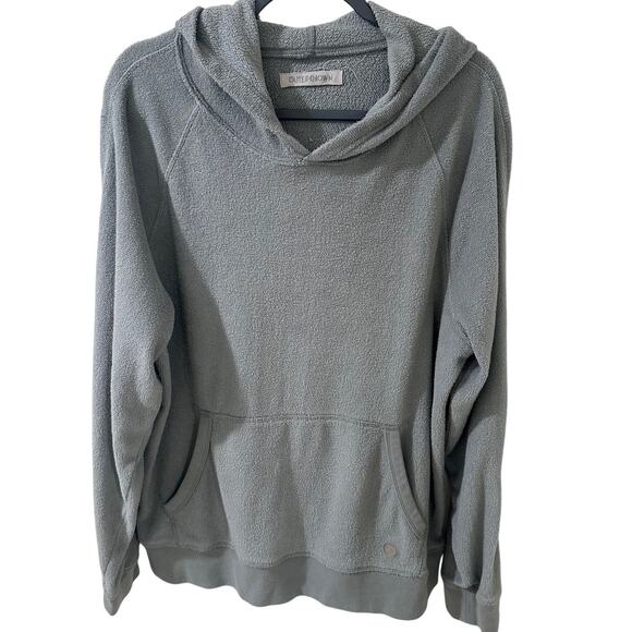 Outerknown Hightide French Terry Kangaroo Hoodie Eucalyptus Green, Men's XXL - Picture 1 of 6
